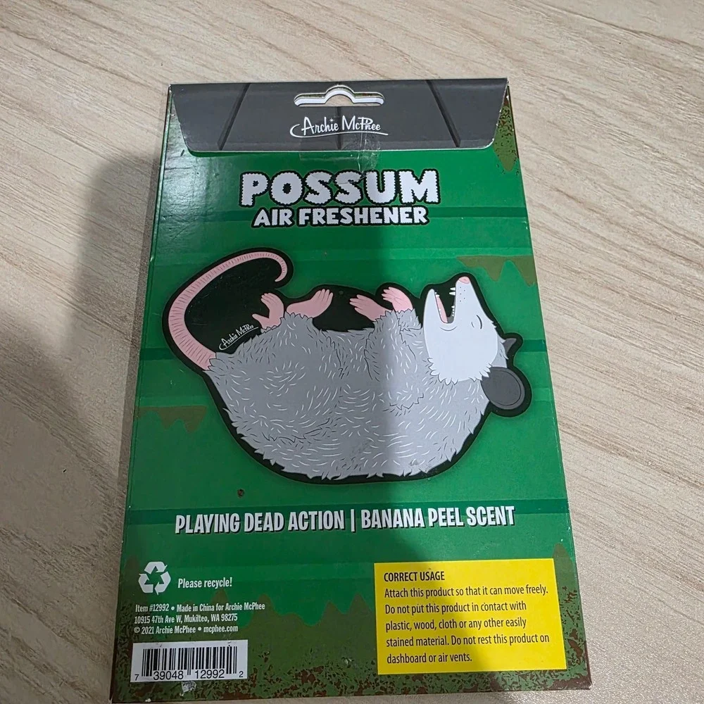 Archie‎ McPhee Opossum Air Freshener-NEW